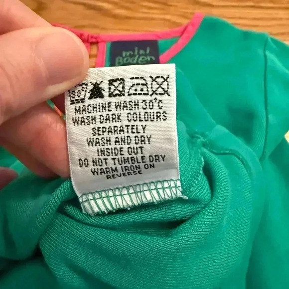 Mini Boden Sequin Butterfly Long Sleeve Shirt Green Size 5-6Y - Picture 5 of 6